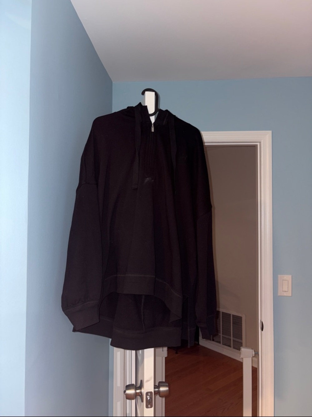 Black Zip-Neck sweatsuit with Drawstrings